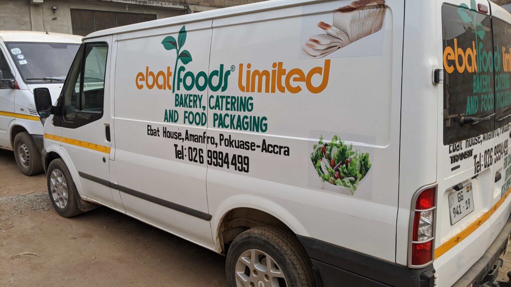 Bakery and Catering services in Accra. Food delivery, processing and